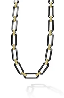 LAGOS Signature Black Caviar Chain Necklace in Gold at Nordstrom