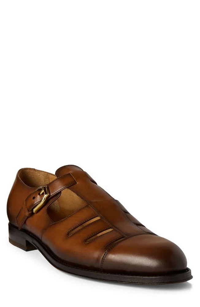 Ralph Lauren Purple Label Fisherman Sandal Cognac at Nordstrom,