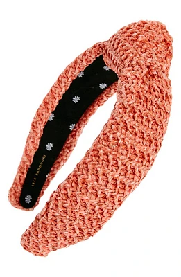 Lele Sadoughi Raffia Knot Headband in Apricot at Nordstrom