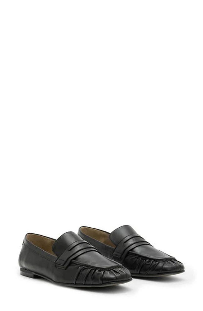 AllSaints Sapphire Penny Loafer in Black at Nordstrom, Size 8Us