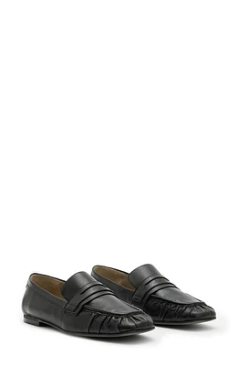 AllSaints Sapphire Penny Loafer in Black at Nordstrom, Size 8Us