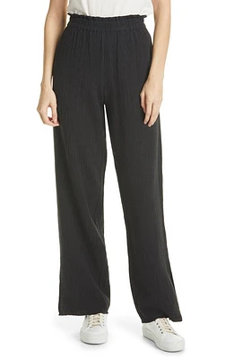 Rails Leon Wide Leg Pull-On Pants Black at Nordstrom,