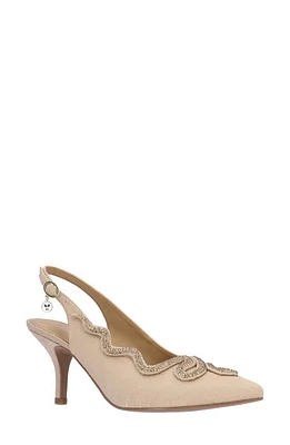 J. Reneé Fedosia Slingback Pointed Toe Pump Beige at Nordstrom,