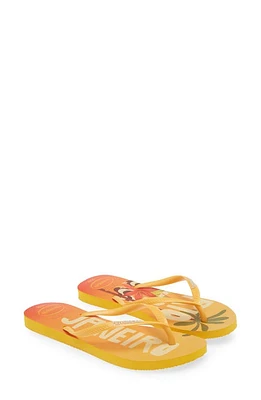 Havaianas Slim Postcard Flip Flop Yellow Pop at Nordstrom,