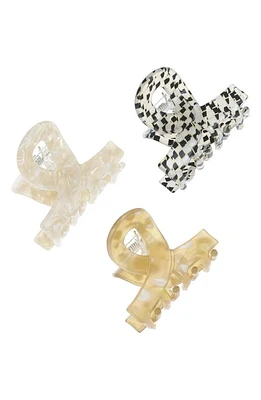 L. Erickson Dolly Assorted 3-Pack Claw Clips in Chiffon/Dalmation/Sandy at Nordstrom