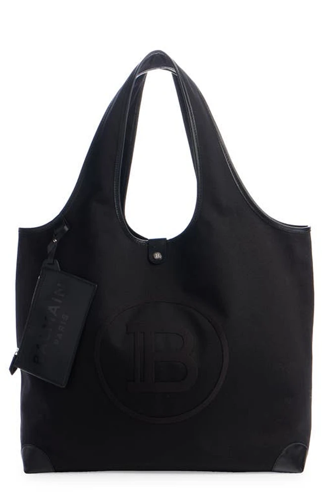 Balmain Large B-Army Grocery Shopper Tote in Black at Nordstrom