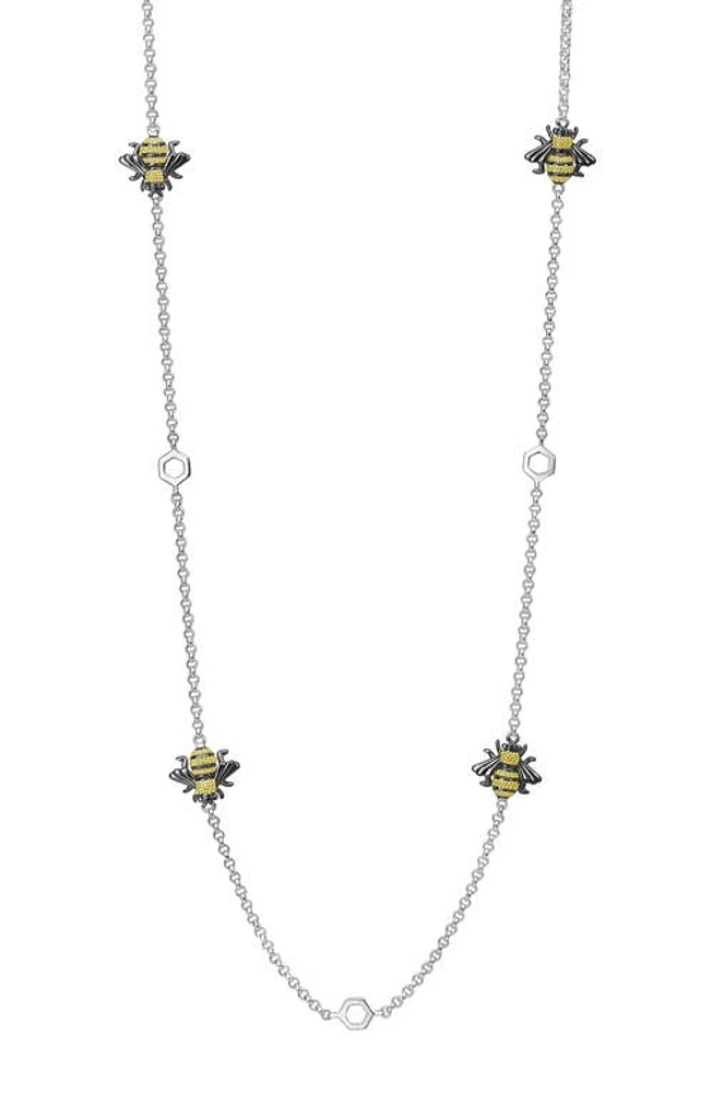 LAGOS Rare Wonders - Honeybee Station Long Necklace in Silver/Gold at Nordstrom, Size 34 In