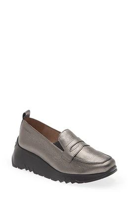 Wonders Sport Wedge Penny Loafer in Plomo Lead at Nordstrom, Size 9Us