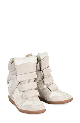 Isabel Marant Bekett Hidden Wedge High Top Sneaker Ecru at Nordstrom,