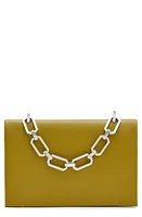 AllSaints Yua Leather Clutch in Sap Green at Nordstrom