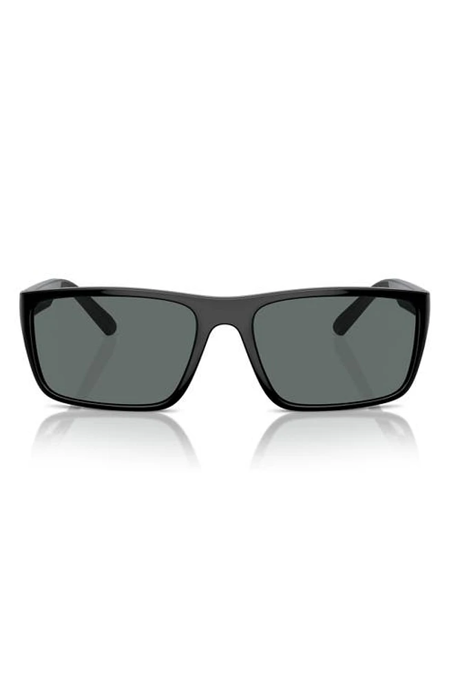 x Scuderia Ferrari 59mm Rectangular Sunglasses in Black at Nordstrom