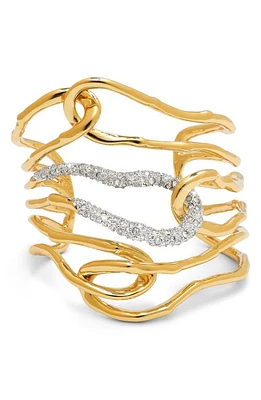 Alexis Bittar Solanales Crystal Cuff Bracelet in Gold at Nordstrom