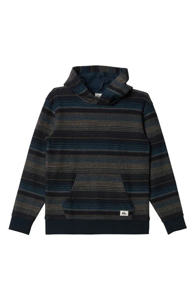 Quiksilver Kids' Great Otway Baha Stripe Hoodie in Midnight Navy at Nordstrom