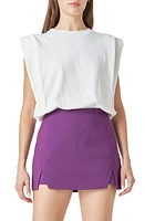 Endless Rose Power Shoulder Sleeveless Blouson Top at Nordstrom,