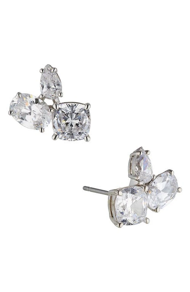 Nadri Shine On Cluster Stud Earrings in Rhodium at Nordstrom