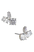 Nadri Shine On Cluster Stud Earrings in Rhodium at Nordstrom