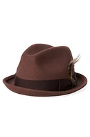 Brixton Gain Wool Fedora Bison at Nordstrom,