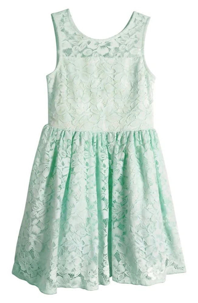 Zunie Kids' Sleeveless Lace Dress in Mint at Nordstrom, Size 12