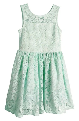 Zunie Kids' Sleeveless Lace Dress in Mint at Nordstrom, Size 12