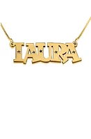 MELANIE MARIE Personalized Nameplate Necklace in Gold Plated at Nordstrom