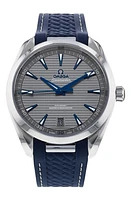 Watchfinder & Co. Omega Preowned 2016 Seamaster Aqua Terra 150M Automatic Rubber Strap Watch, 41mm in Grey at Nordstrom