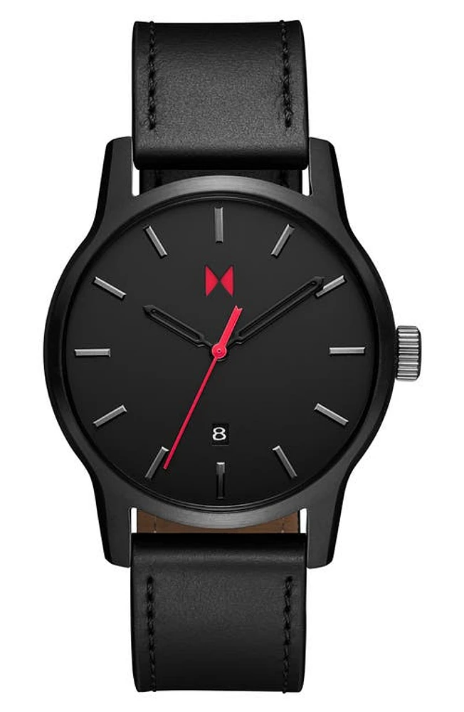 MVMT Classic II Leather Strap Watch