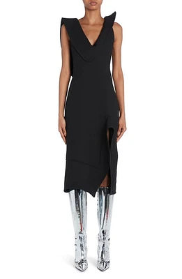 Bottega Veneta Structured Sleeveless Midi Dress 1000 Black at Nordstrom, Us