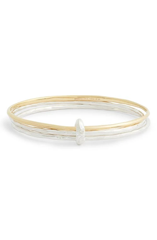 Ippolita Classico Mixed Texture Bangle in Silver/Gold at Nordstrom, Size 2