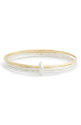 Ippolita Classico Mixed Texture Bangle in Silver/Gold at Nordstrom, Size 2