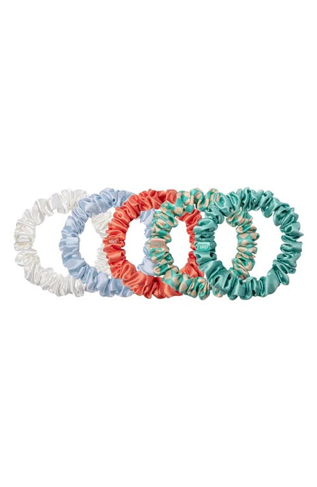 slip Pure Silk 5-Pack Midi Scrunchies in Seashell at Nordstrom