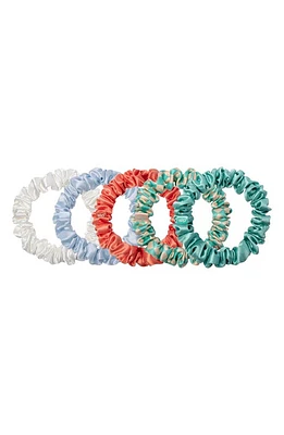 slip Pure Silk 5-Pack Midi Scrunchies in Seashell at Nordstrom