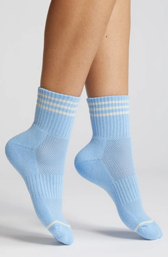 Le Bon Shoppe Girlfriend Quarter Socks in Parisian Blue at Nordstrom