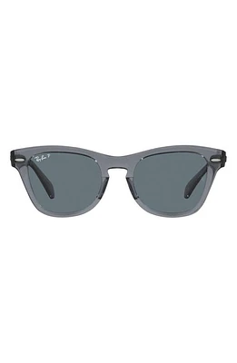 Ray-Ban 53mm Polarized Square Sunglasses in Transparent Grey at Nordstrom