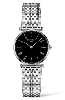 La Grande Classique de Longines Bracelet Watch, 29mm in Silver/Black at Nordstrom