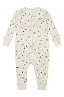 MORI Clever Zip Bear Print Fitted One-Piece Pajamas at Nordstrom