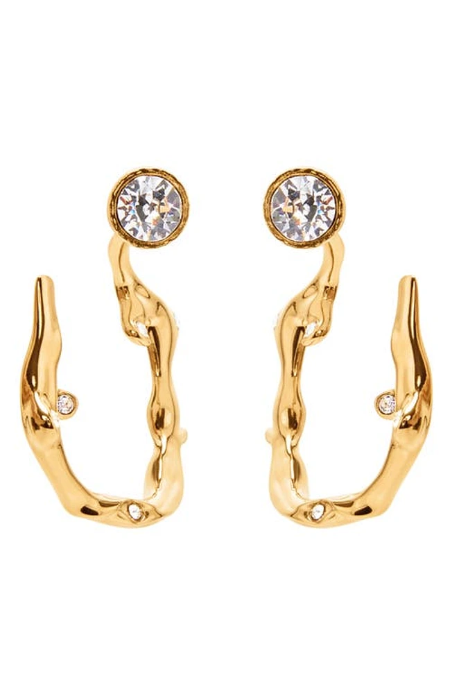 Oscar de la Renta Crystal Branch Drop Earrings in Gold at Nordstrom