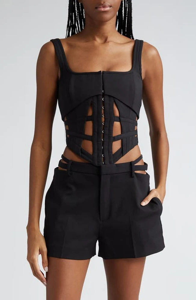 Dion Lee Cage Corset Top Black at Nordstrom, Us