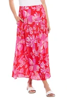 Karen Kane Floral Pleated Midi A-Line Skirt Print at Nordstrom,