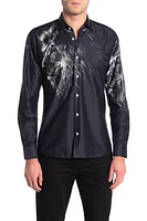 Maceoo Fibonacci Lion Face Shaped Fit Shirt Black at Nordstrom,