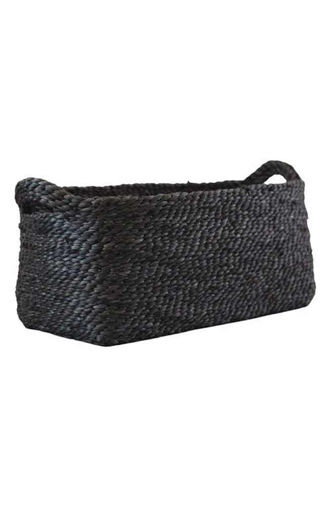 Will & Atlas Rectangular Jute Tray in Charcoal at Nordstrom