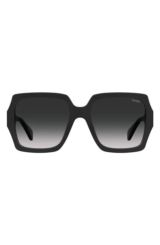 Moschino 56mm Gradient Square Sunglasses in Black at Nordstrom