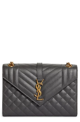 Saint Laurent Medium Cassandra Envelope Bag in Storm at Nordstrom