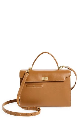 Anya Hindmarch Mortimer Leather Top Handle Bag in Pecan at Nordstrom