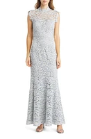 Eliza J Illusion Mock Neck Open Back Sleeveless Gown at Nordstrom,