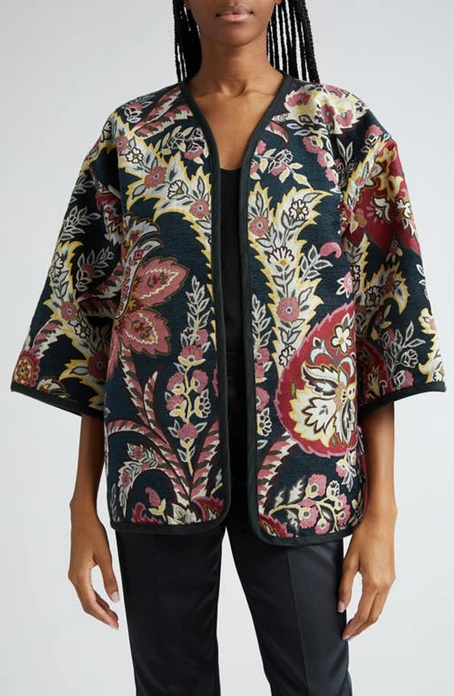 Etro Paisley Boxy Reversible Jacket in Green Multi at Nordstrom