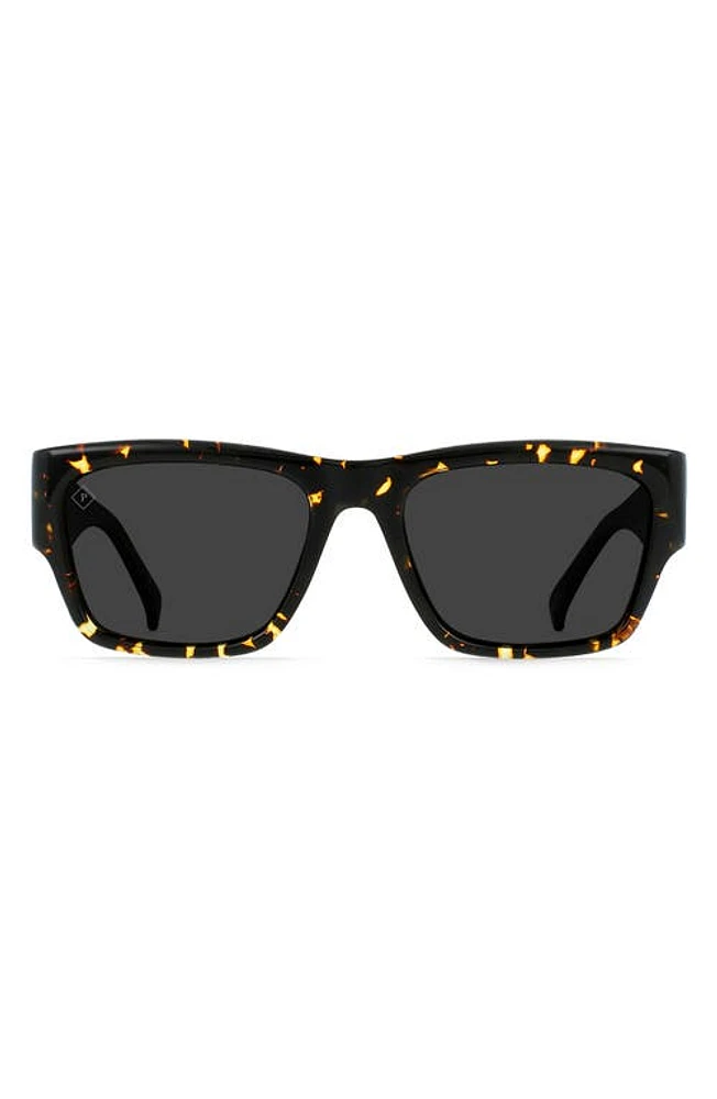 RAEN Rufio 55mm Polarized Rectangular Sunglasses in Cosmos Tortoise/Smoke Polar at Nordstrom