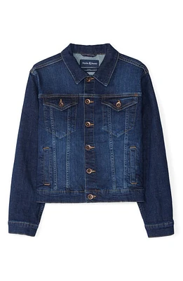 Psycho Bunny Kids' Pathe Denim Trucker Jacket Dark Blue at