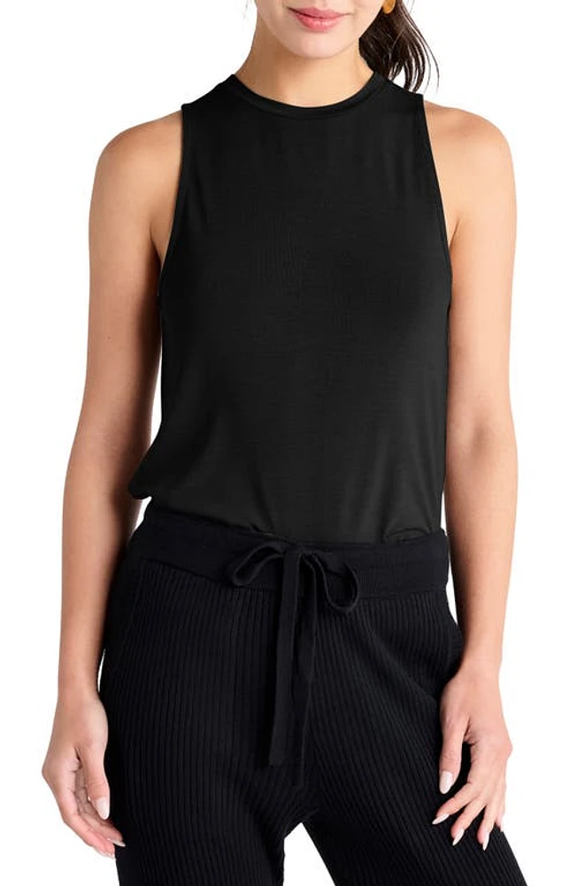 Splendid Curve Hem Tank Black at Nordstrom,