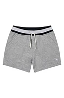 Brooks Brothers Kids' Stripe Waistband Cotton Fleece Sweat Shorts Medium Heather Grey at Nordstrom,