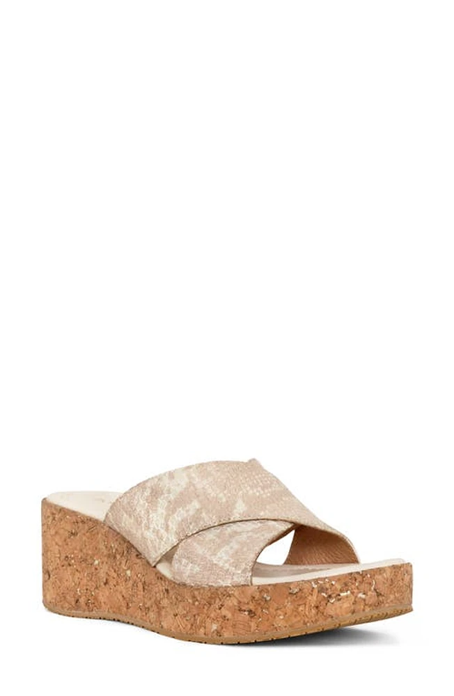 Donald Pliner Platform Wedge Sandal Bone/Sand at Nordstrom,